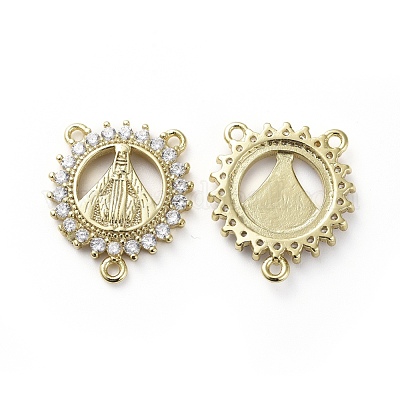 Латунь микро проложить соединения люстры компонентов кубического циркония ZIRC-G157-30G-1