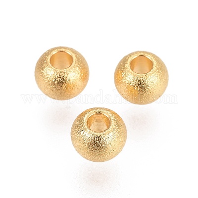 202 текстурированные бусины из нержавеющей стали STAS-I100-15G-1