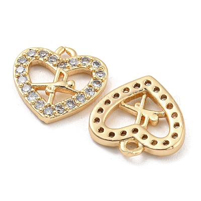 Латунные микро кубические циркониевые прелести KK-Q789-28G-1