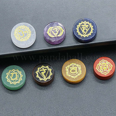 1 комплект украшений из натуральных драгоценных камней на тему чакры G-FG0001-05-1