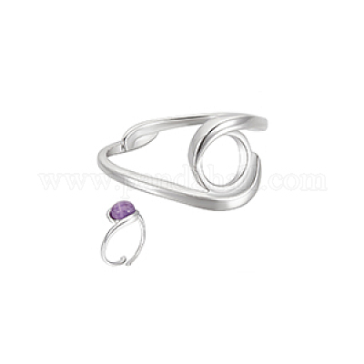 1 шт. компоненты кольца из стерлингового серебра STER-BC0002-53A-1