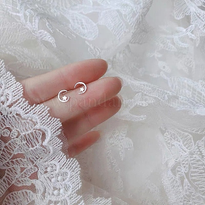 2 пара сережек-гвоздиков из сплава для женщин EJEW-FS0001-27J-1