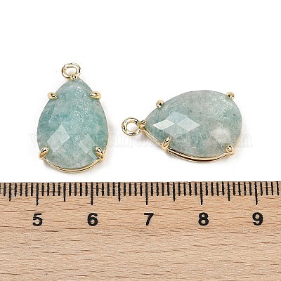 Граненые подвески из натурального амазонита G-K347-05G-06-1