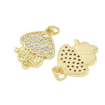 Латунные микро проложить кубического циркония подвески KK-D005-06B-G-1
