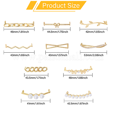 20 шт. 10 стиля пряжки для шнурков из сплава FIND-GL0001-75-1