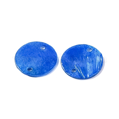 Окрашенные распылением натуральные подвески с соединителем оболочки Capiz BSHE-S304-18F-1