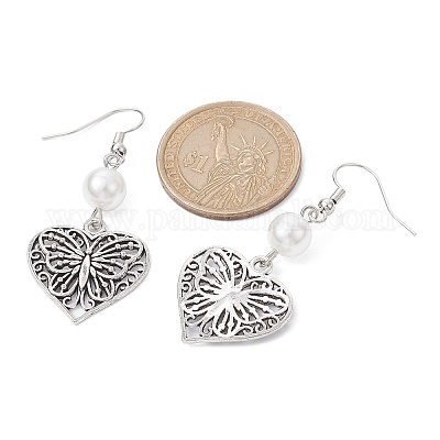 Комплект ювелирных изделий в форме сердца из сплава в тибетском стиле SJEW-JS01287-1