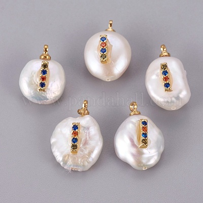 Подвески из натурального пресноводного жемчуга PEAR-F008-32G-I-1