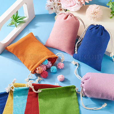 11 шт. 11-х цветные прямоугольные тканевые упаковочные мешочки ABAG-TA0001-87C-1