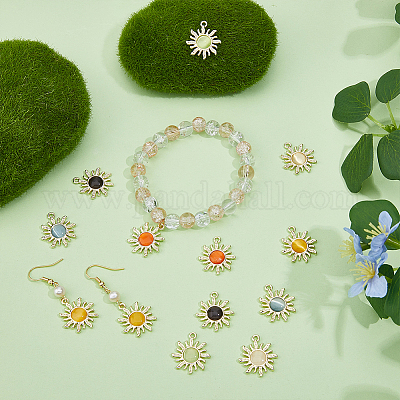 36шт 6 цвета подвески «кошачий глаз» FIND-HY0002-83-1