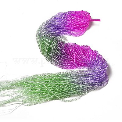 Прозрачный градиент цвета стеклянные бусины пряди GLAA-H021-01B-21-1