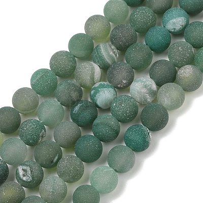 Натуральный druzy агатовые бусы пряди G-NH0024-A08-8mm-1