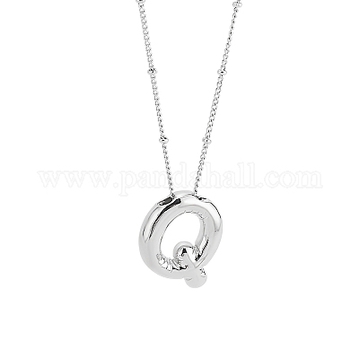 1 шт. латунная цепочка с подвесками в виде букв из сплава NJEW-LP0001-41Q-P-1