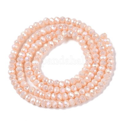 Стеклянные бусины с гальваническим покрытием  EGLA-A044-P1mm-B05-1