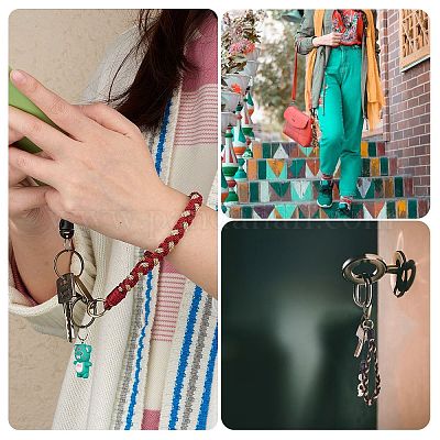 Брелок на запястье в стиле бохо макраме KEYC-SW00004-08-1