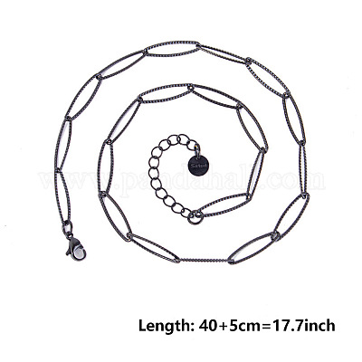 Унисекс 304 нержавеющая сталь цепи конский глаз ожерелья JH7951-4-1