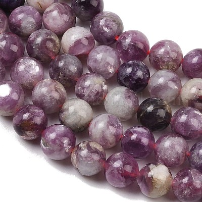 Натуральный лепидолит / пурпурный слюдяный камень бисер пряди G-G160-A01-01A-1