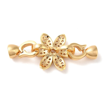 Проложить латунный прозрачный кубический цирконий над застежками KK-M243-15G-1