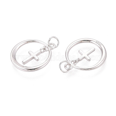 925 серебряное кольцо с подвесками-крестиками STER-N016-103P-1