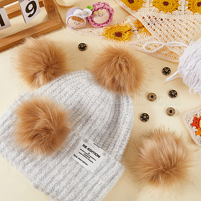 Мягкий помпон из искусственного меха лисы DIY-WH20002-620A-01-1