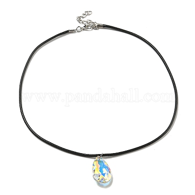 Воском ожерелья шнура NJEW-P310-10P-01-1