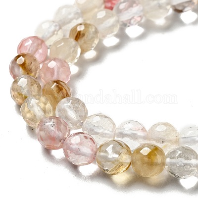 Вишневого кварца стеклянные бусы пряди G-P476-01B-01-1