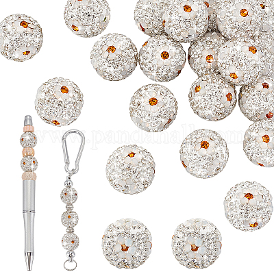 20 шт. бусины из полимерной глины со стразами RB-PH0001-47-1