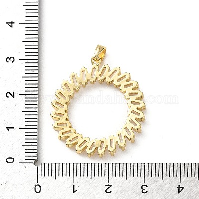 Латунные микро проложить кубического циркония подвески KK-P320-02G-02-1