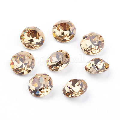 Заостренные назад и обратно покрытые стеклом хрустальные кабошоны k9 RGLA-J012-10mm-246-1