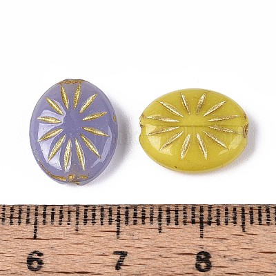 Непрозрачные стеклянные бусы LAMP-T021-42M-1