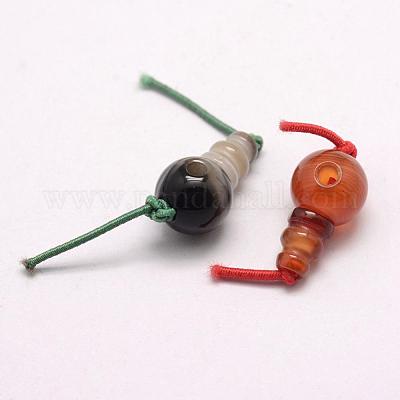 Естественно агат 3 отверстие гуру шарики G-E380-09A-1