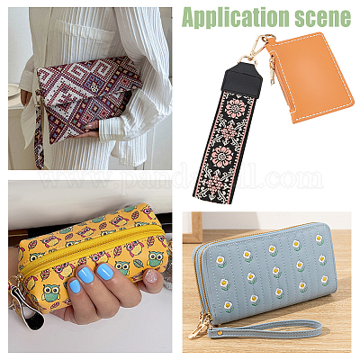 4 шт. двухцветный полиэстеровый короткий ремешок для сумки&nbsp;AJEW-WR0001-83-1