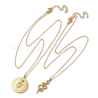 Двухслойные ожерелья из нержавеющей стали 304 NJEW-S435-03G-B-1