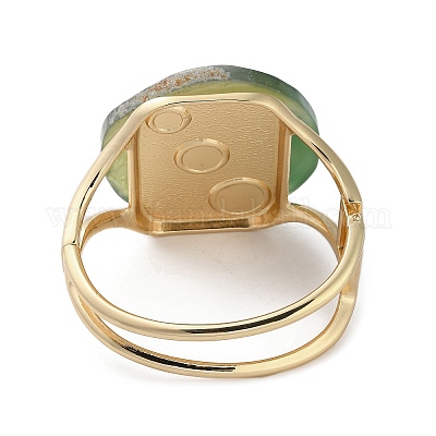 Обшивка стойки латунь с натуральным агатом RJEW-Q809-01F-1