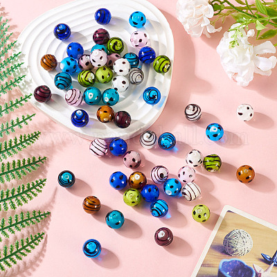 64шт 16 стиля ручной работы бусины лэмпворк LAMP-TA0001-59C-1