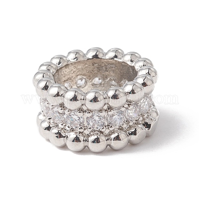 Экологически чистые латунные бусины из циркония с микропаве KK-F835-27P-1