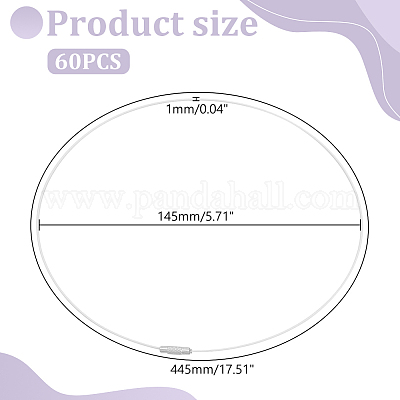 60 шт. проволока из нержавеющей стали для ожерелья TWIR-UN0001-14-1