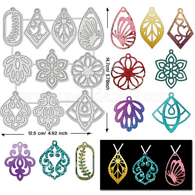 Трафареты для резки геометрических штампов из углеродистой стали DIY-WH0309-1947-1