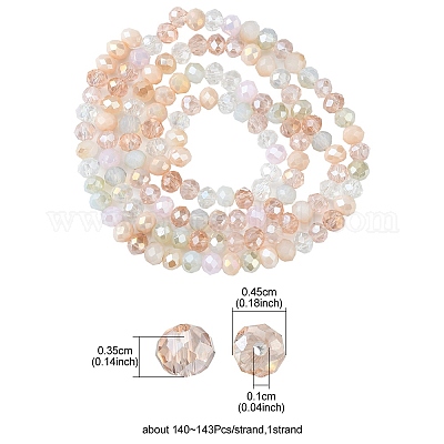 Стеклянные бусины с гальваническим покрытием &nbsp;EGLA-yw0002-C05-1