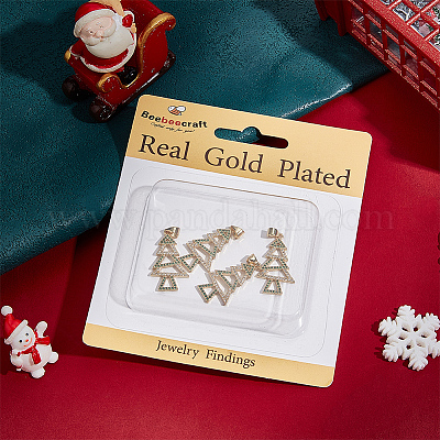 5шт латунные подвески с микропаве и кубическим цирконием ZIRC-BBC0002-88A-1