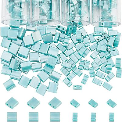 452шт 2 стеклянных бисера с 2 отверстиями SEED-NB0001-73-1