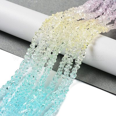 Прозрачные стеклянные бусины GLAA-H023-03O-1