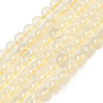 Нити из натуральных бусин лимонного кварца (обработанных нагреванием)&nbsp;G-B167-A11-6mm-1