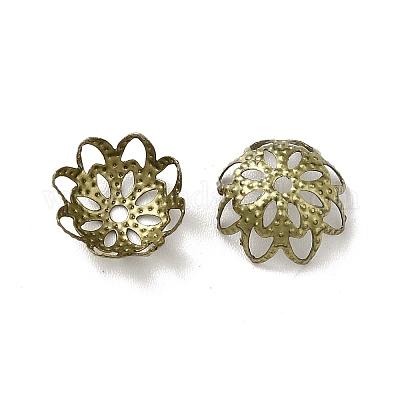 Ионное покрытие (ip) 304 нержавеющая сталь цветочные колпачки для бусин STAS-G085-16AB-1