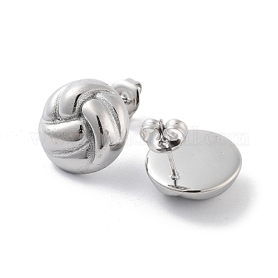 Серьги-гвоздики из нержавеющей стали 304 EJEW-P258-18P-1