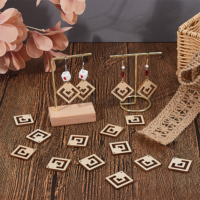 60шт деревянные подвески WOOD-FH0002-30A-1