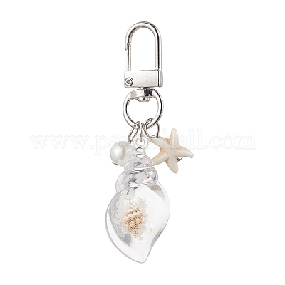 Светящиеся в темноте акриловые украшения в виде раковин HJEW-JM03290-1