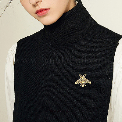 12 шт. булавка на лацкан в виде пчелы из сплава JEWB-CA0001-36AG-1