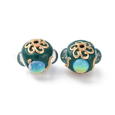 Круглые бусины из смолы ручной работы из Индонезии IPDL-P005-12KCG-01-1