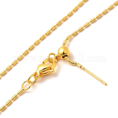 1 мм стойка покрытие латунная цепочка-столбец регулируемые слайдер ожерелья для женщин мужчин MAK-L044-53G-1